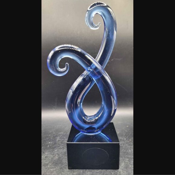 Handmade Badash Murano Style Blue Entangle Centerpiece - Picture 2 of 8